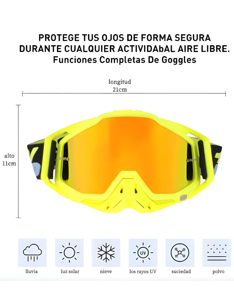 Goggles espejo y polarizados Xtellar para motorsport unisex
