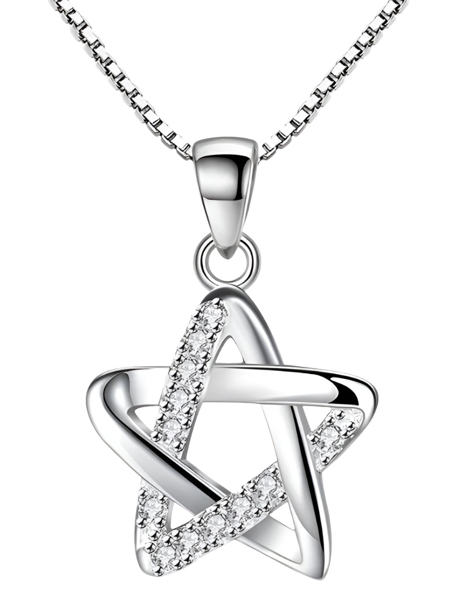 Collar con dije de Estrella Xtellar de Plata P 925