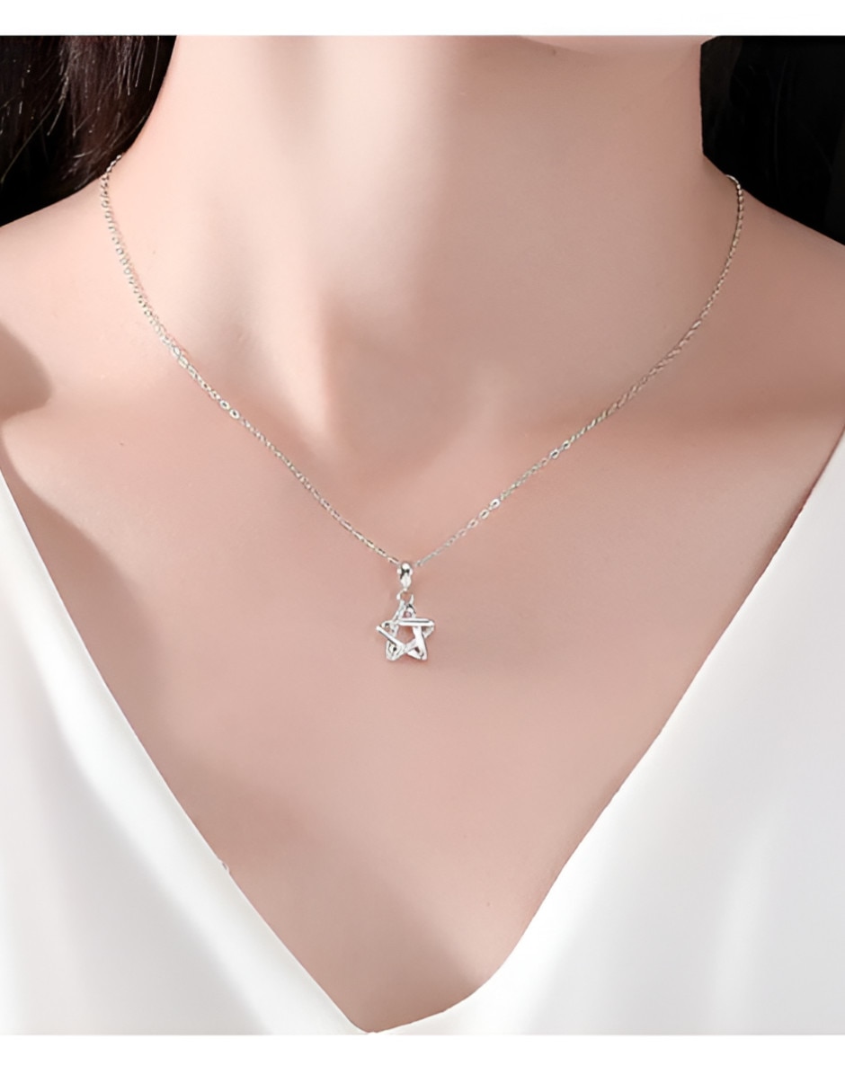 Collar con dije de Estrella Xtellar de Plata P 925