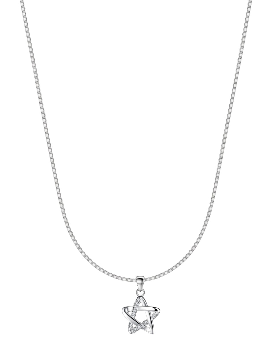 Collar con dije de Estrella de Plata P 925