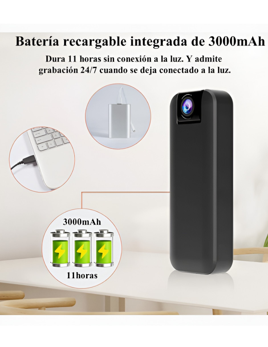 Compacta de seguridad conexión inalámbrica 4K/UHD 180° con capacidad de grabar para uso interior y exterior 3