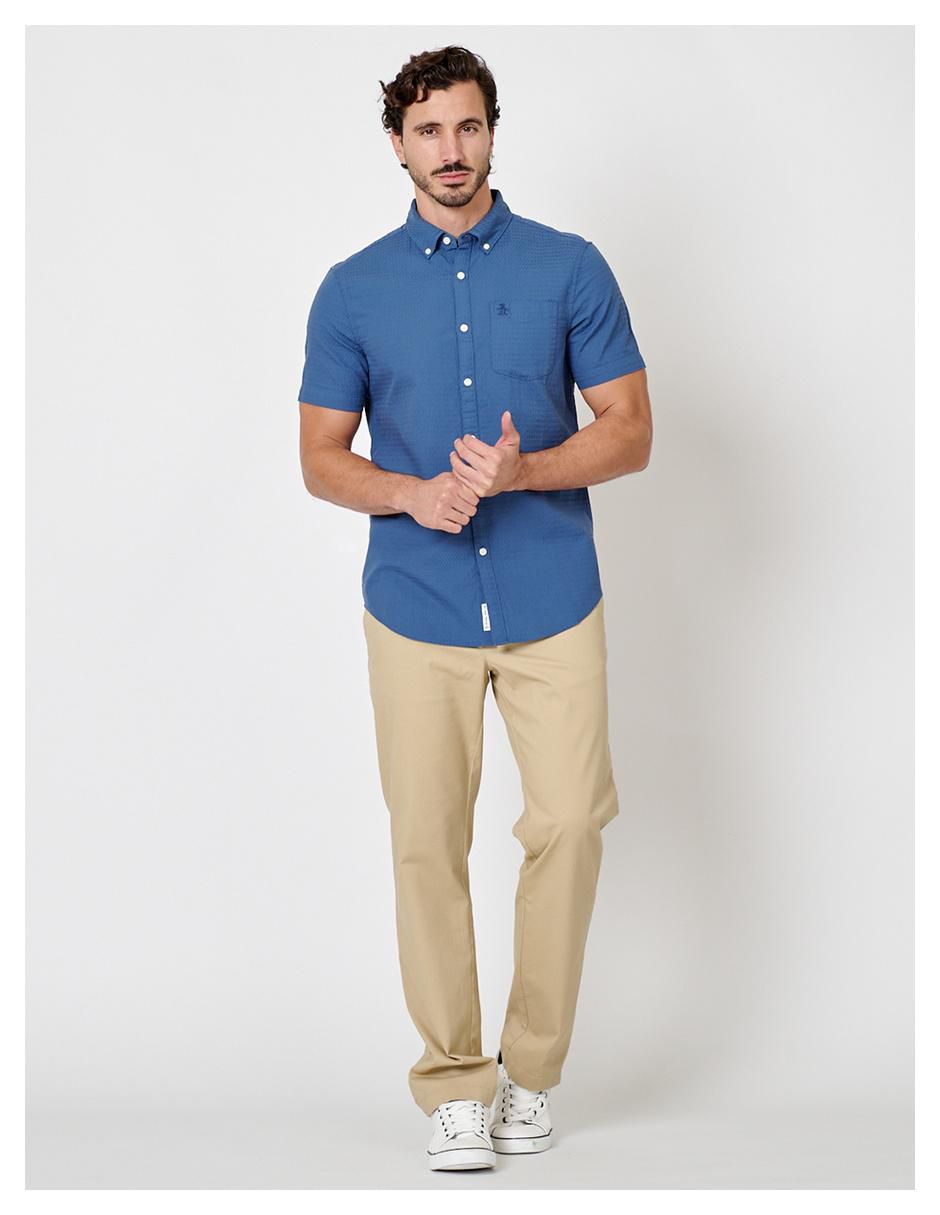 Camisa casual original penguin de algodón manga corta para hombre