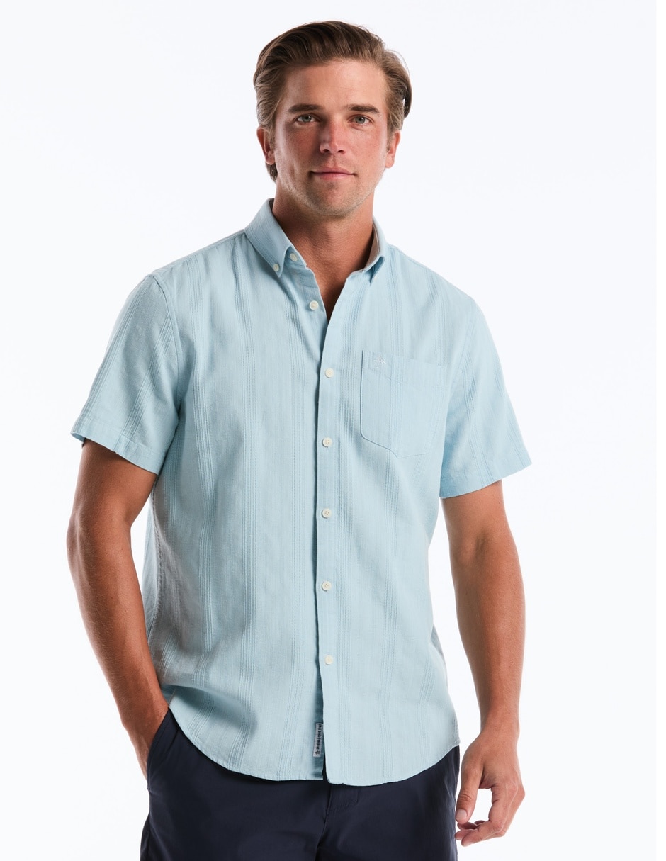 Camisa casual de algodón manga corta para hombre Camisa casual de algodón manga corta para hombre