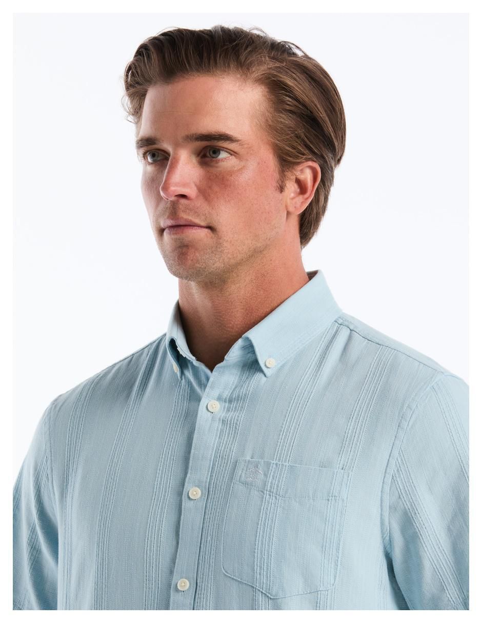 Camisa casual original penguin de algodón manga corta para hombre