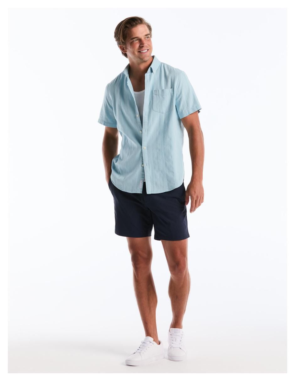 Camisa casual original penguin de algodón manga corta para hombre