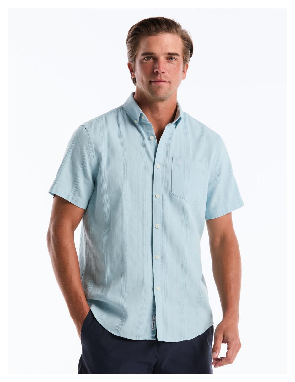 Camisa casual de algodón manga corta para hombre Camisa casual de algodón manga corta para hombre