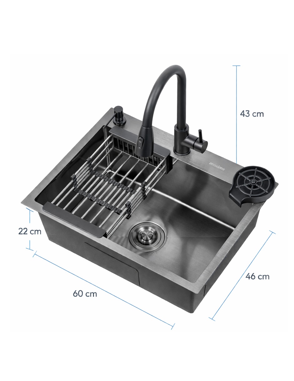 Tarja de Acero inoxidable con escurridor TARJA 60 CM 2