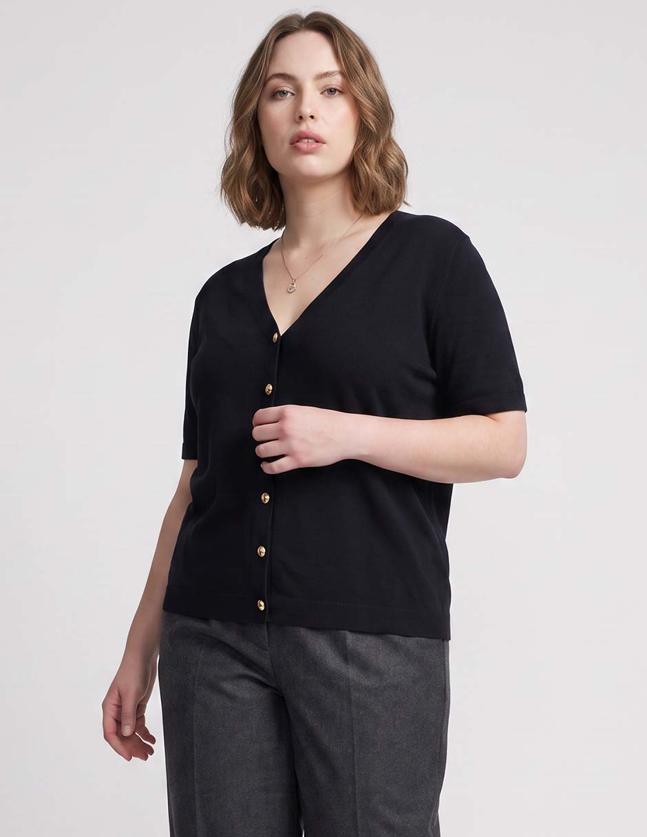 Blusa manga corta para mujer