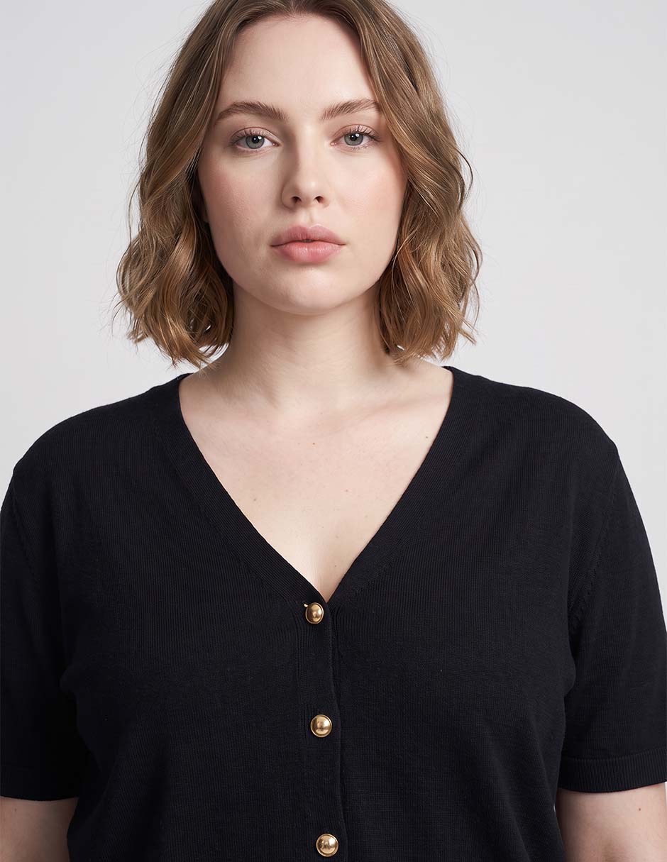Blusa manga corta para mujer