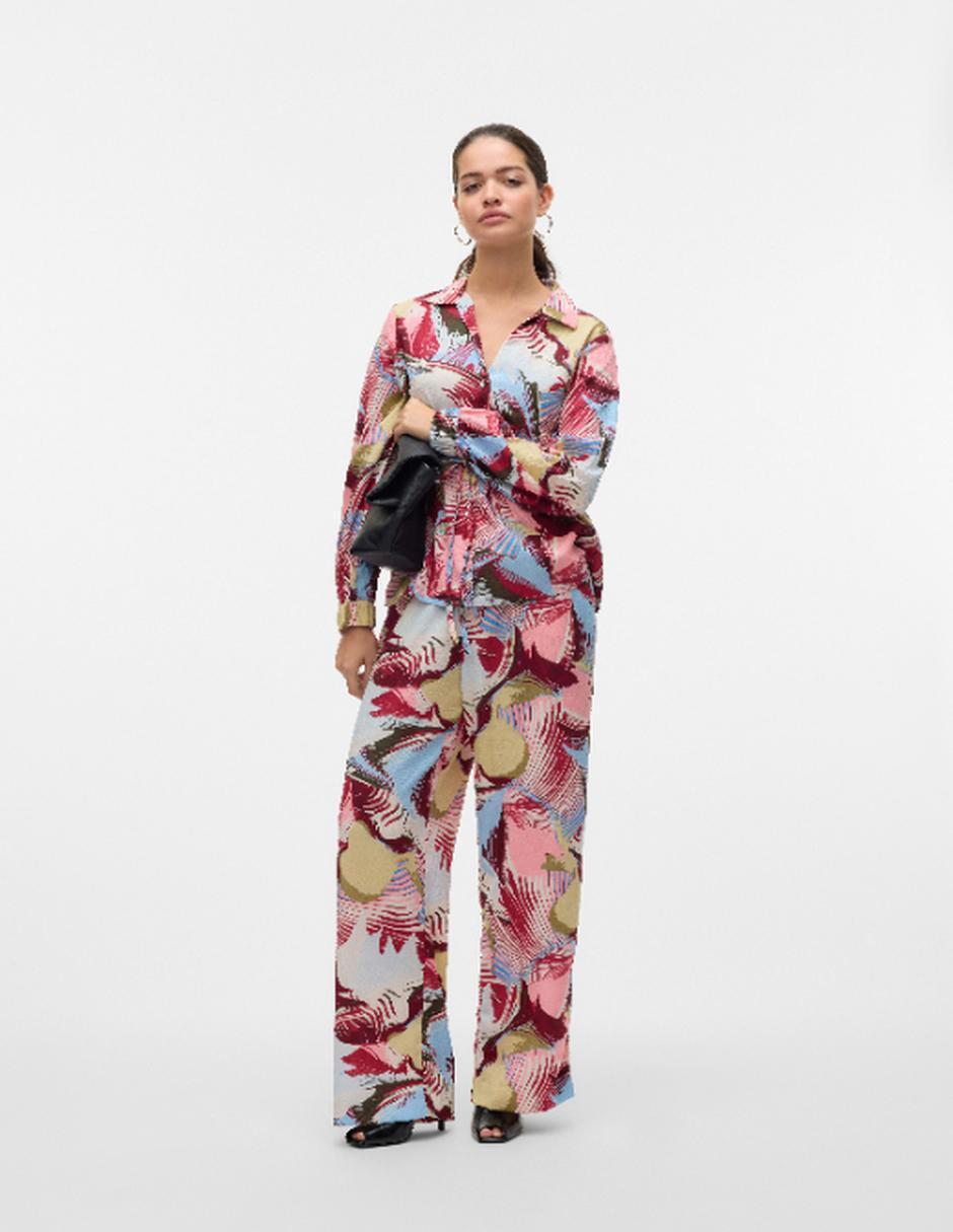 "pantalón" regular vero moda wide leg "para mujer"