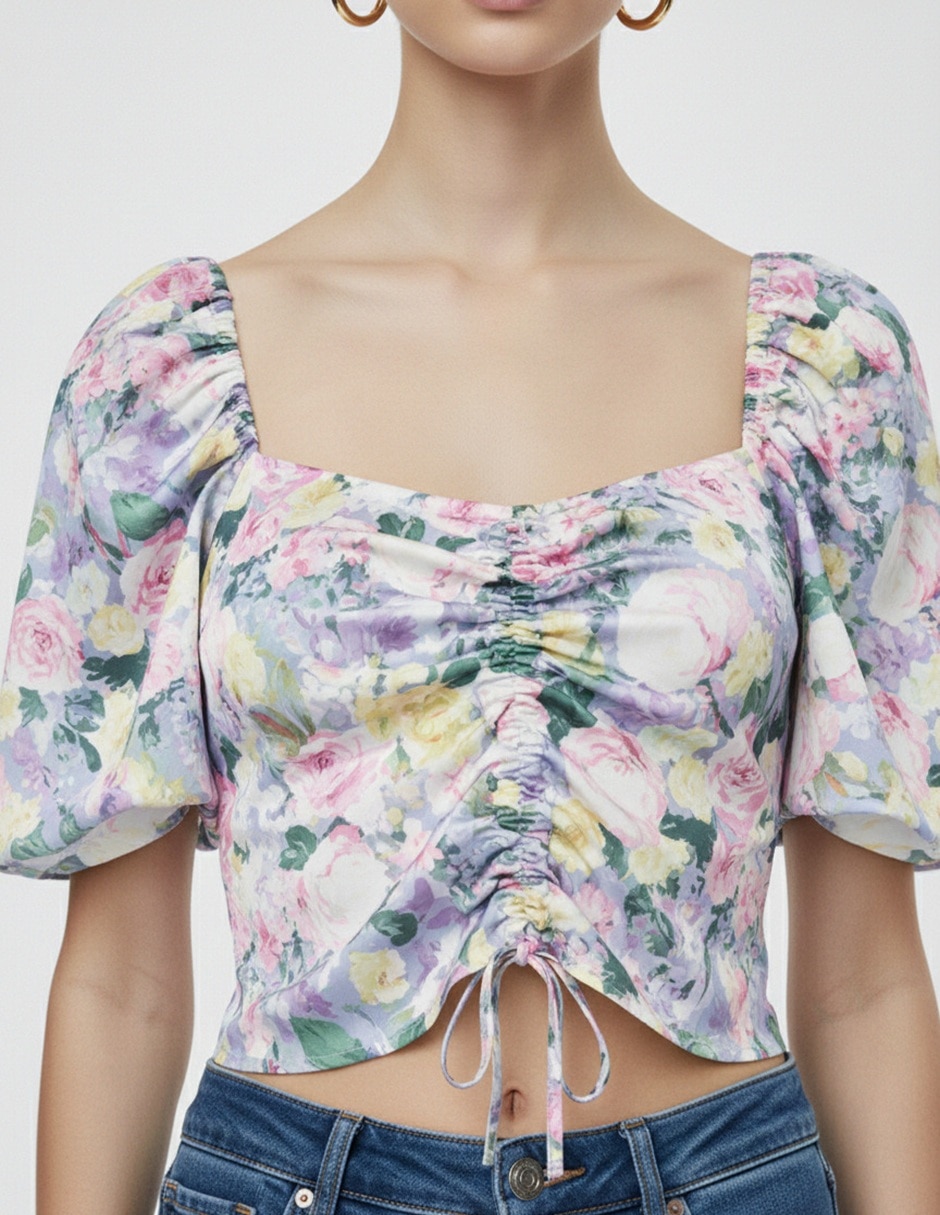 Top con manga cuello redondo 2