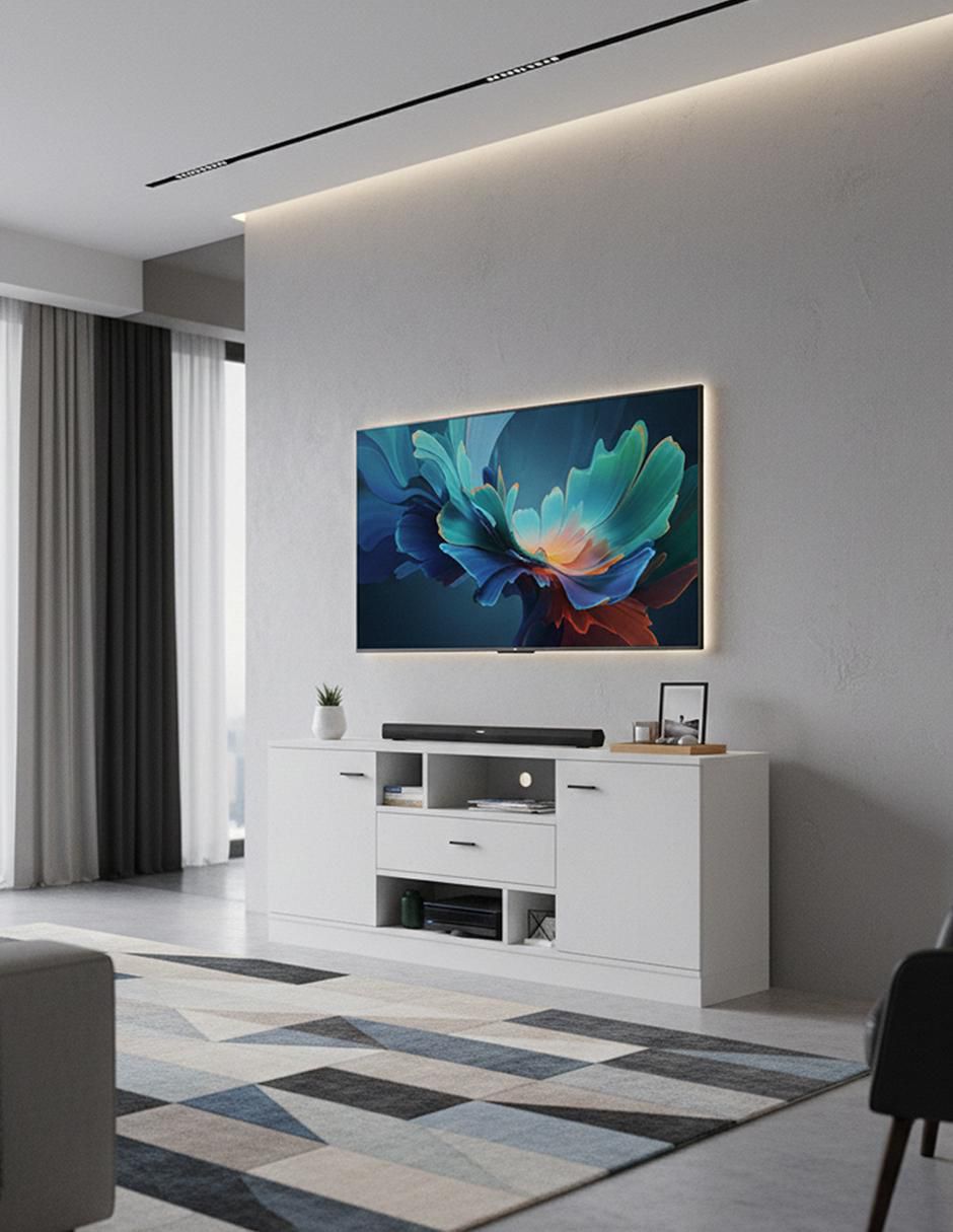 Mueble de TV armable de melamina 4