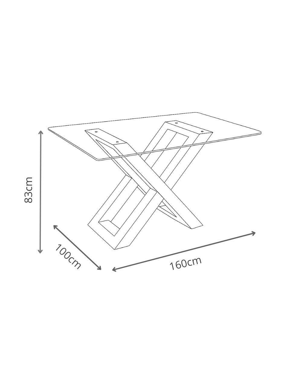 Comedor para 6 personas de cristal templado 7