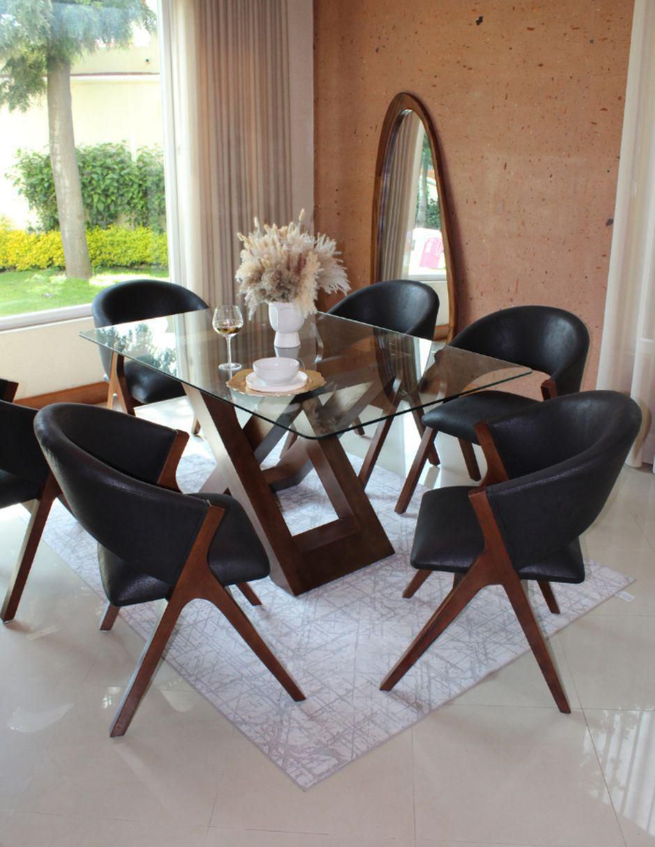 Comedor para 6 personas de cristal templado 3