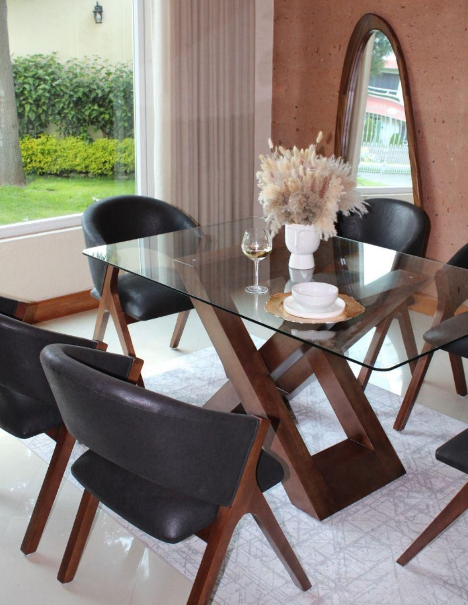 Comedor para 6 personas de cristal templado Comedor para 6 personas de cristal templado