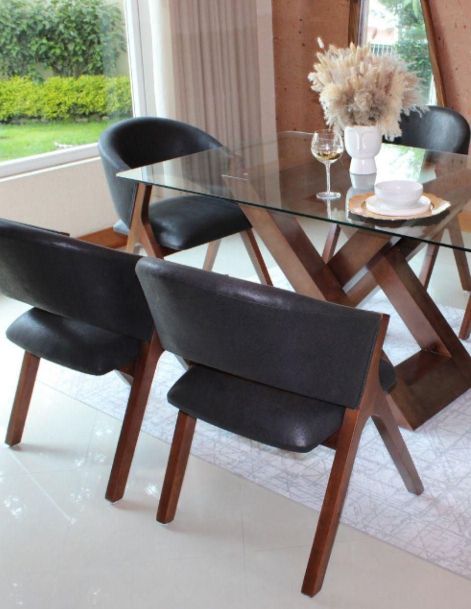 Comedor para 6 personas de cristal templado 5