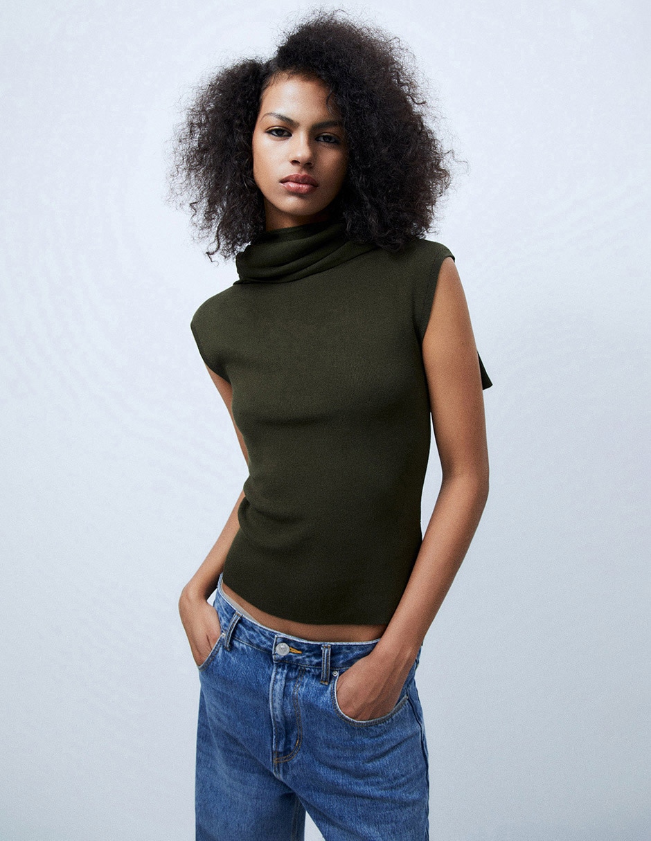 Blusa sin manga para mujer