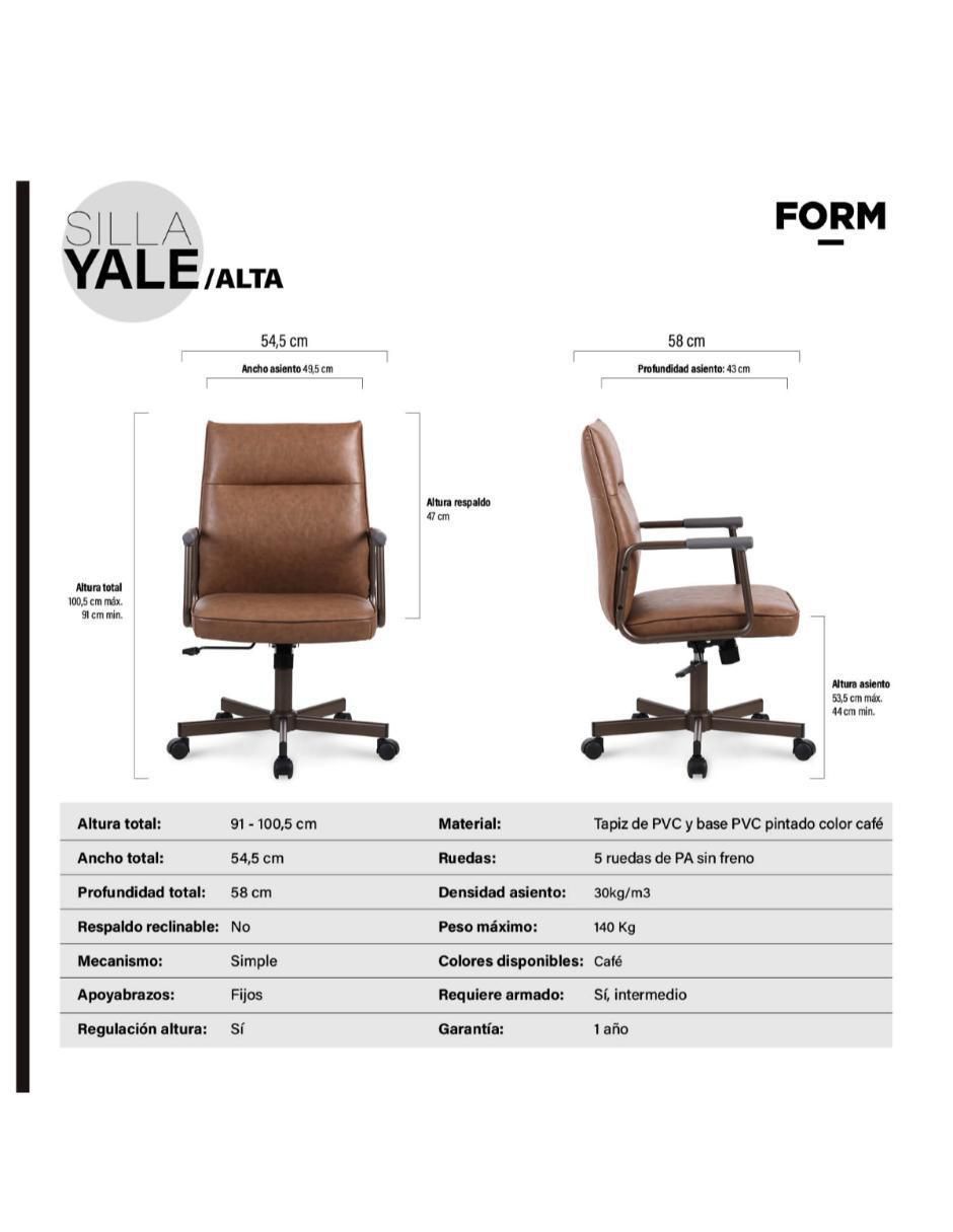 Silla de escritorio Vintage asiento y respaldo tapizado de tela 11