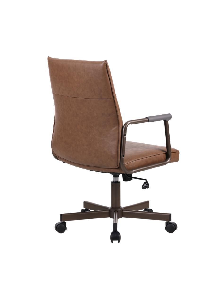 Silla de escritorio Vintage asiento y respaldo tapizado de tela 9
