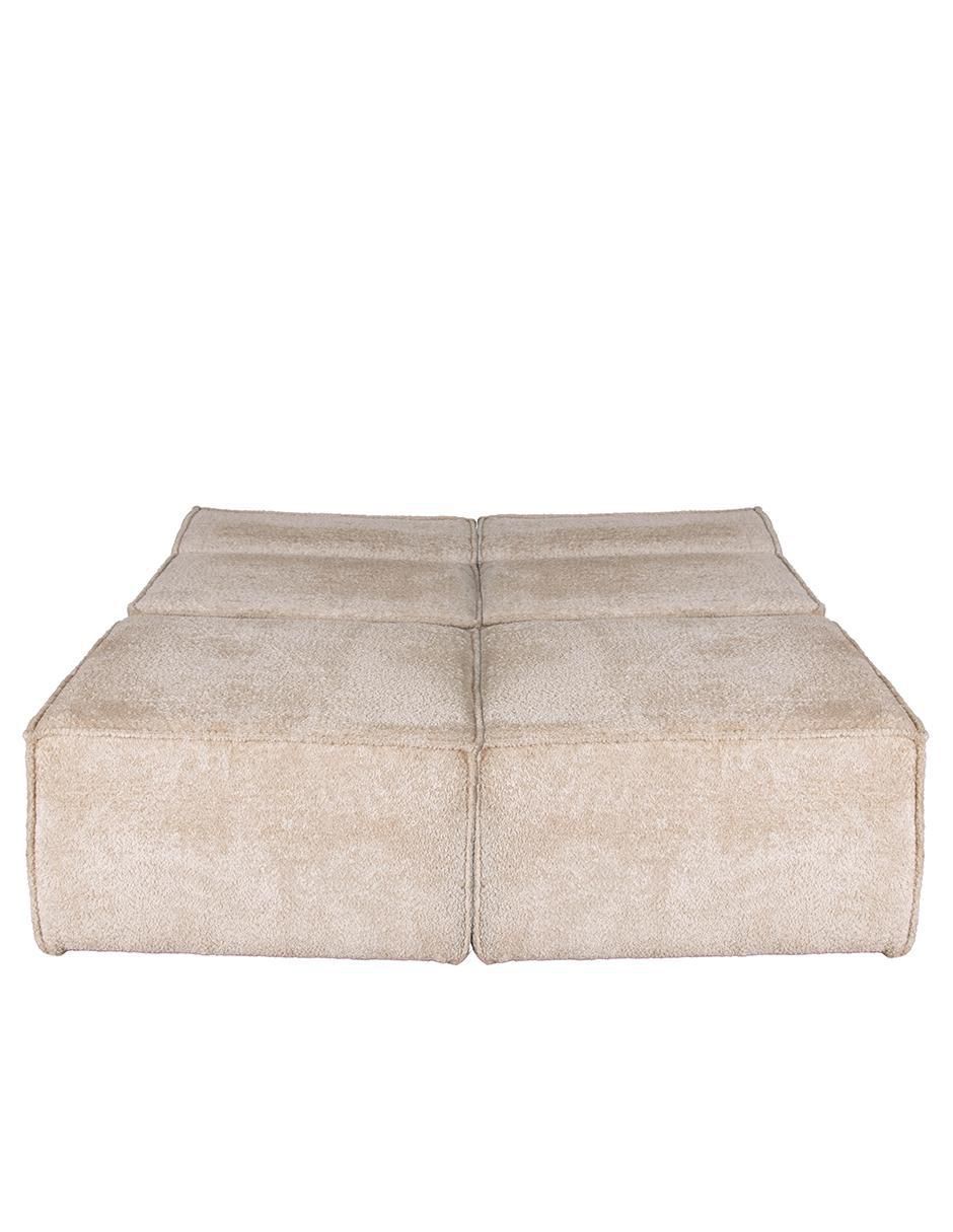 Sofá cama Fernanda con taburete de tela 3
