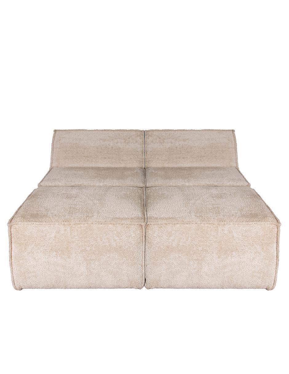 Sofá cama Fernanda con taburete de tela 12