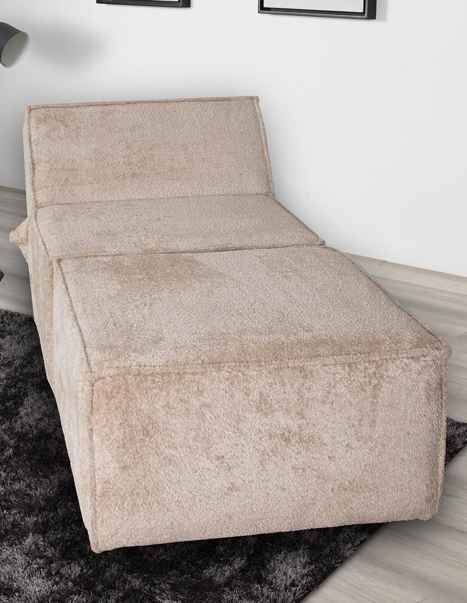 Sofá cama Fernanda con taburete de tela 7
