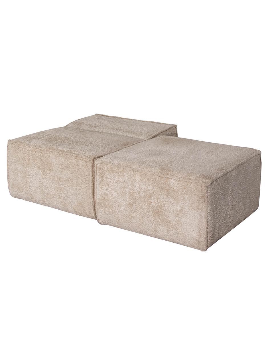 Sofá cama Fernanda con taburete de tela 4