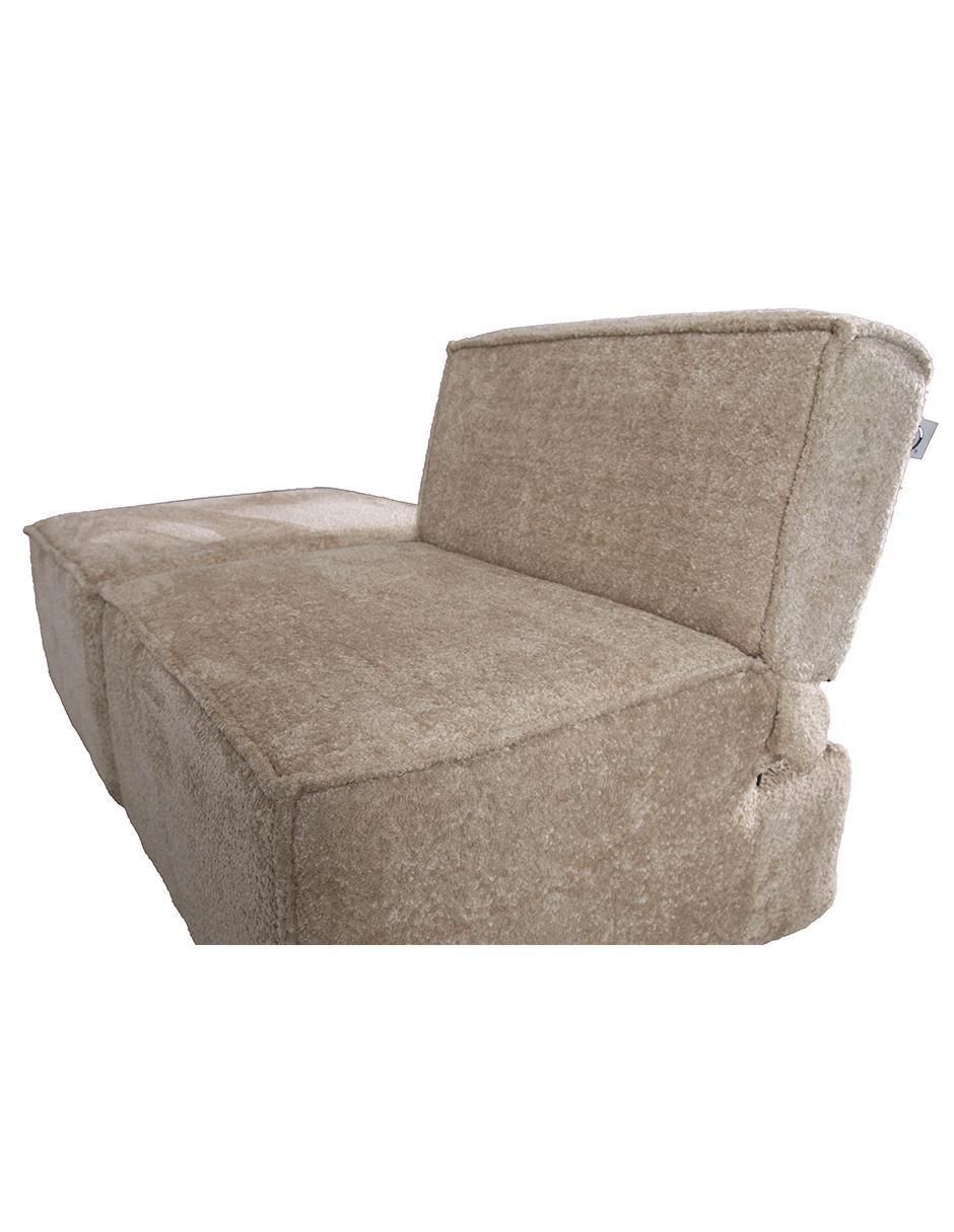 Sofá cama Fernanda con taburete de tela 8