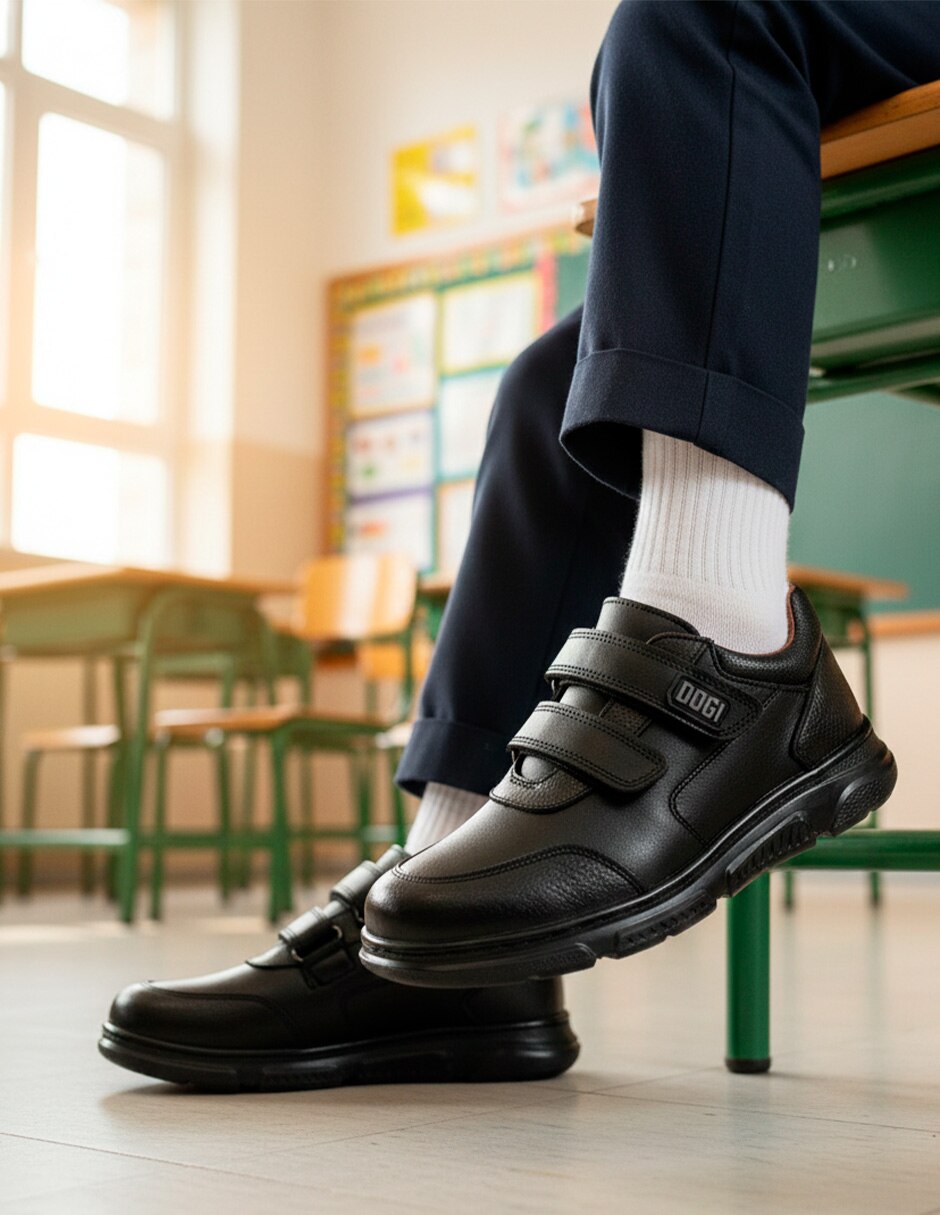 Zapato derby Dogi Back To School de piel para Niño