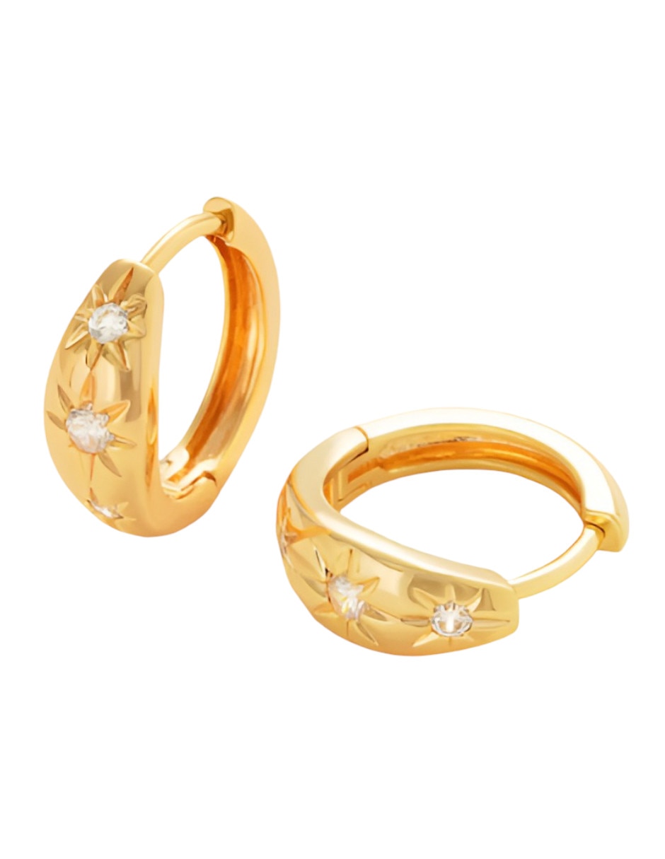 Aretes cortos circular zirconia 4