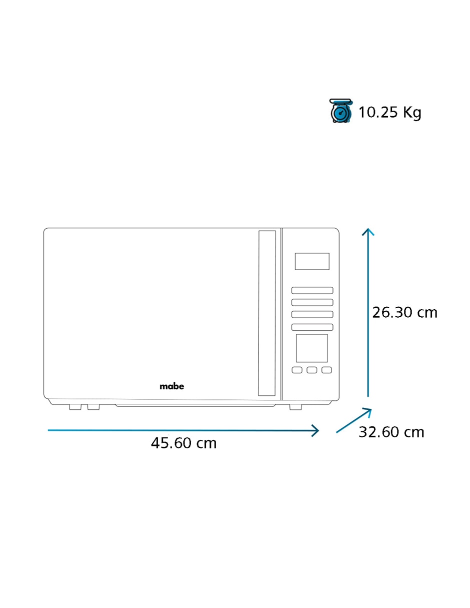 Horno de microondas Mabe modelo HMM07SBW de 0.7 pies