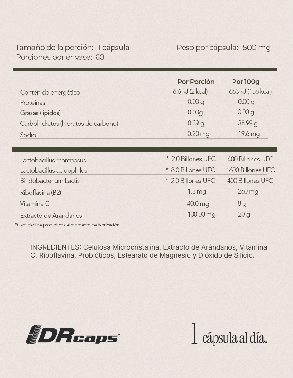 Probióticos para Mujer + Extracto de Arándanos 60 Cápsulas Maklen MAKLEN con Probióticos con arándano sabor Sin sabor de