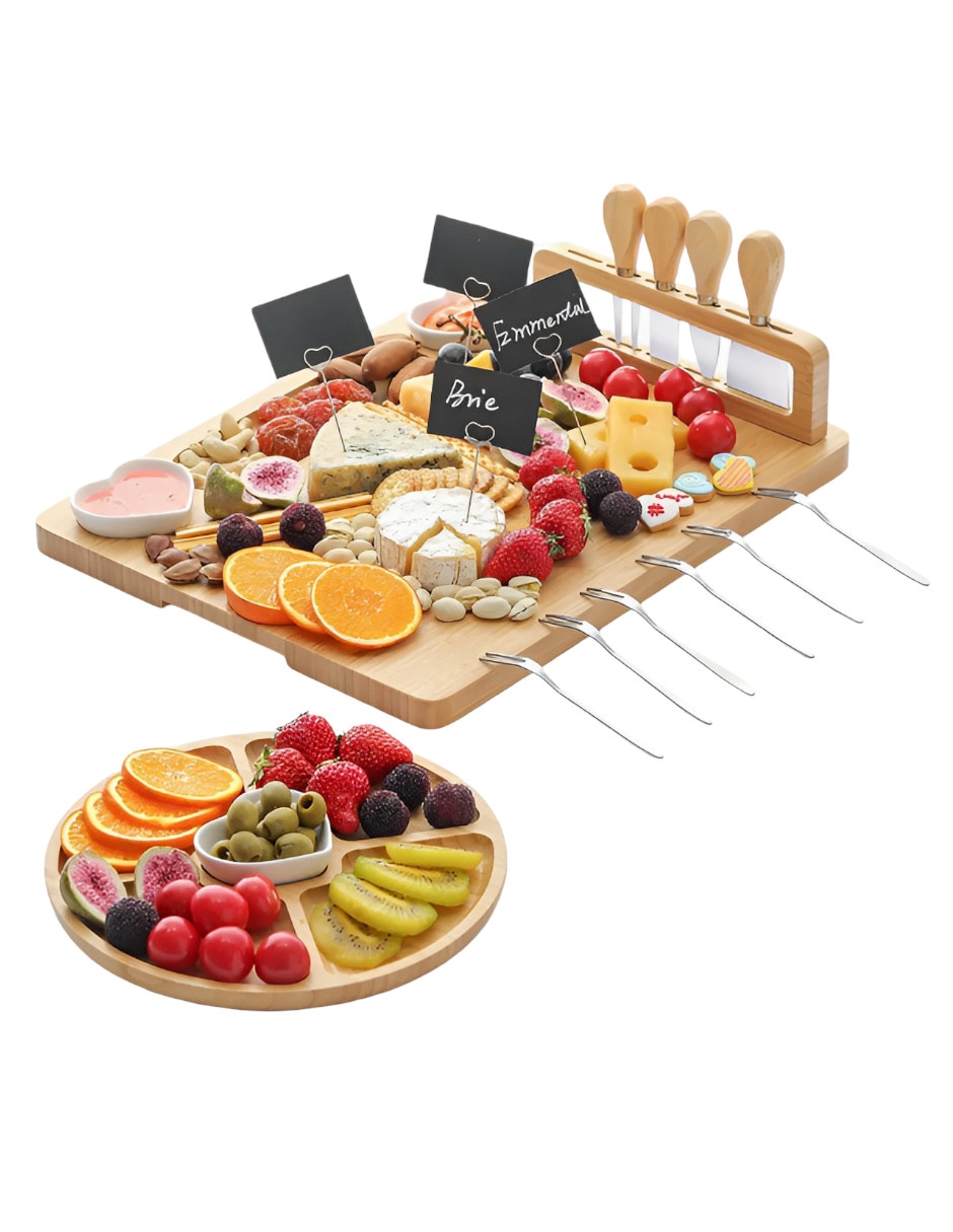 Set tabla para queso Xtellar de bambú