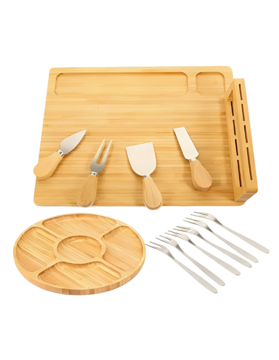 Set tabla para queso de bambú Set tabla para queso de bambú