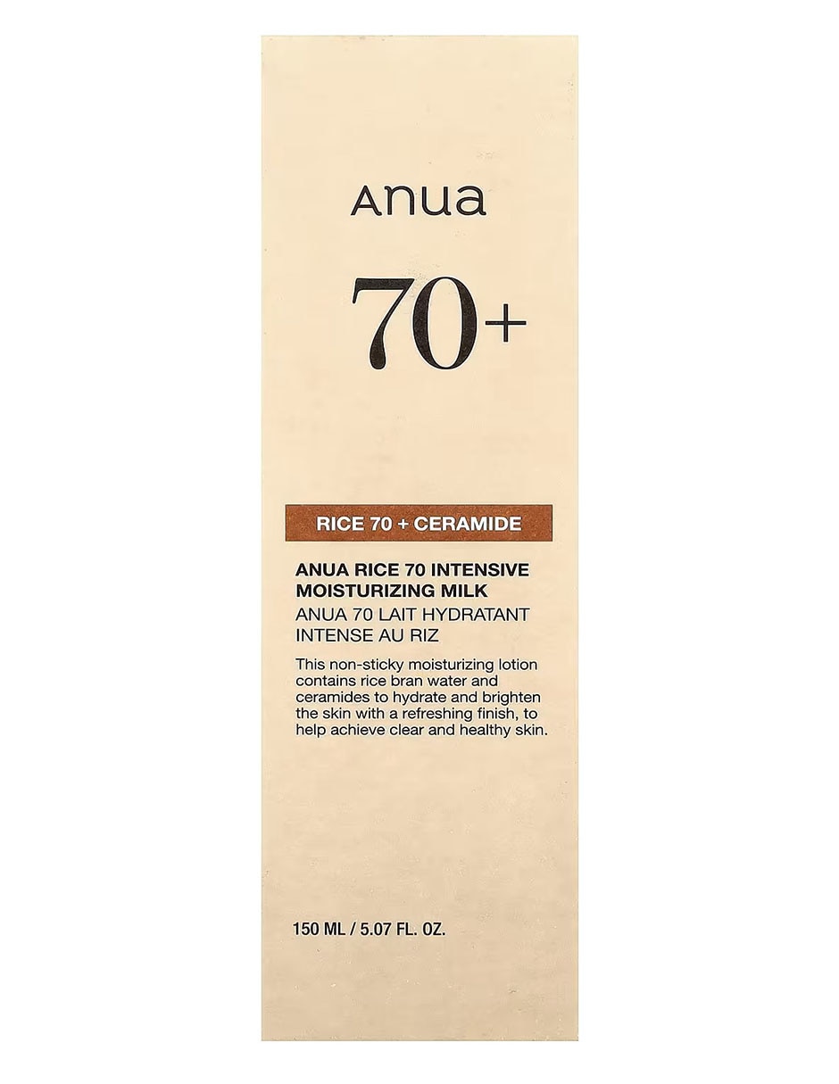 Tónico facial Leche Hidratante Intensiva ANUA Arroz 70 ANUA Tónico