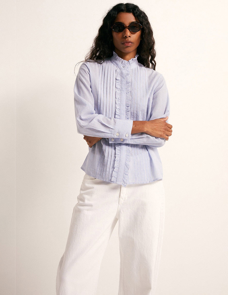 Blusa manga larga para mujer
