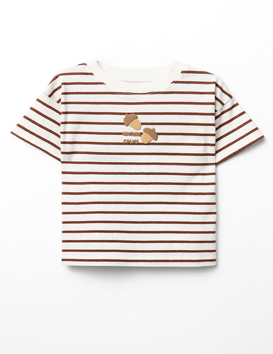 Camiseta cuello redondo para bebé niño Camiseta cuello redondo para bebé niño