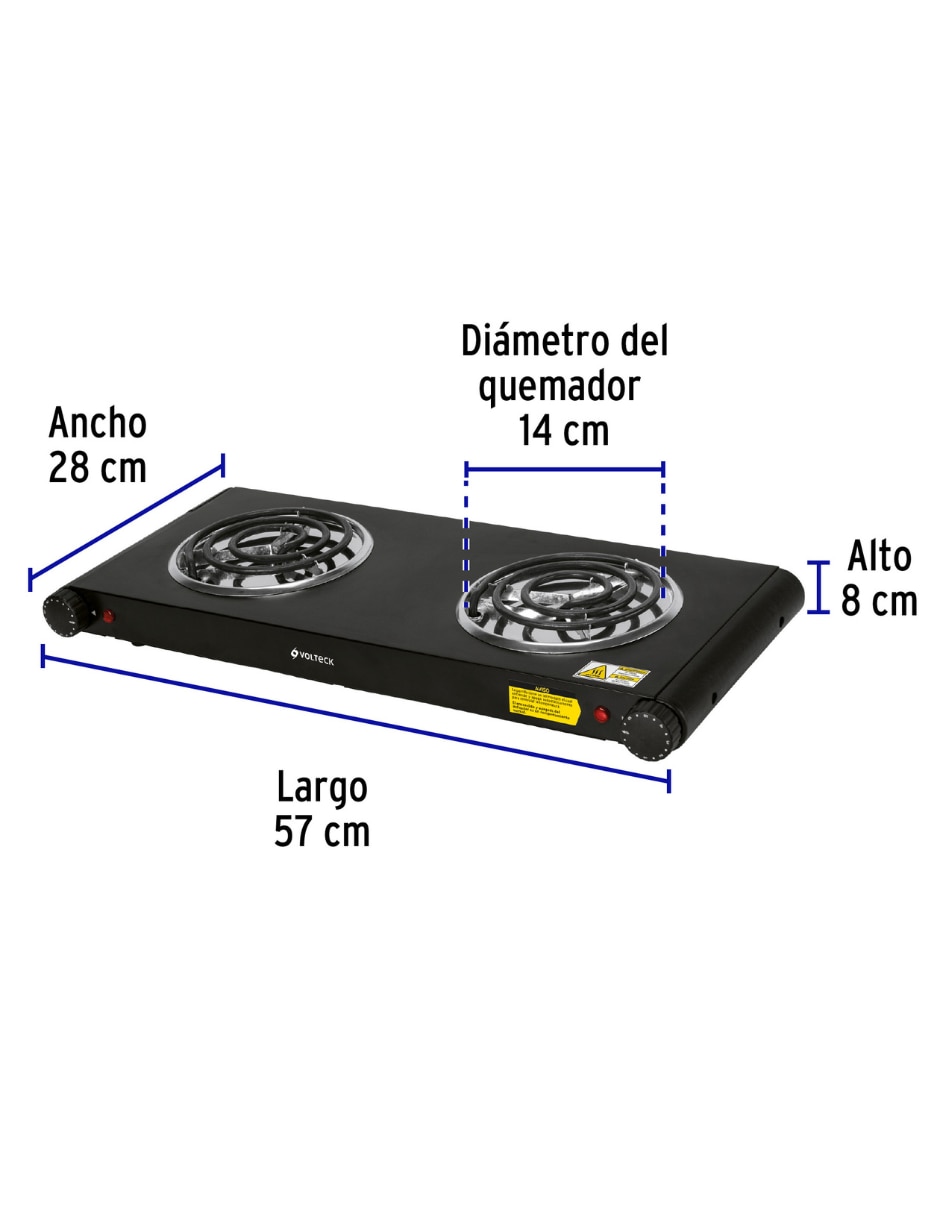 Parrilla eléctrica Volteck Pael-2C de acero inoxidable
