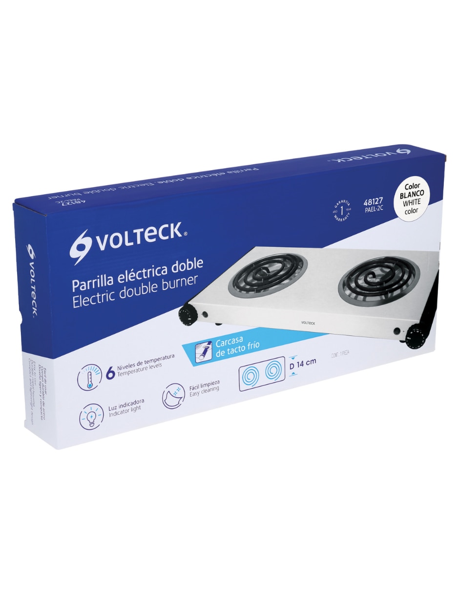 Parrilla eléctrica Volteck Pael-2C de acero inoxidable