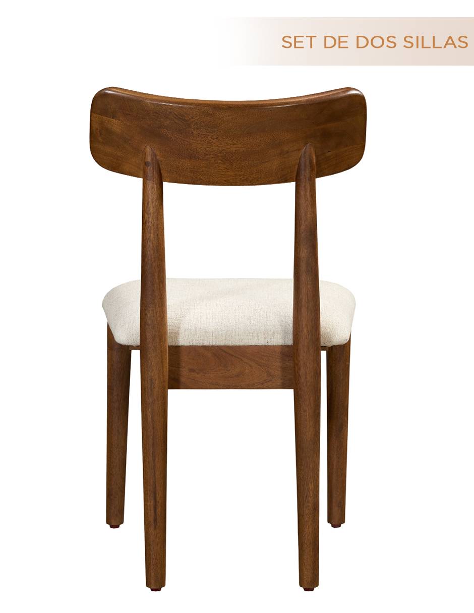 Juego de sillas 2 piezas de madera 4