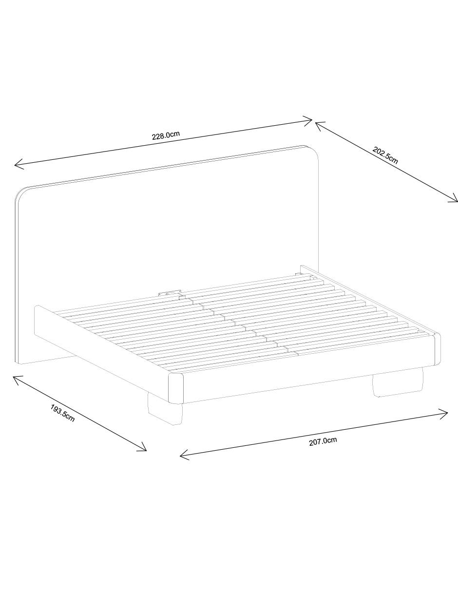 Cama King Size de Madera Acacia 9