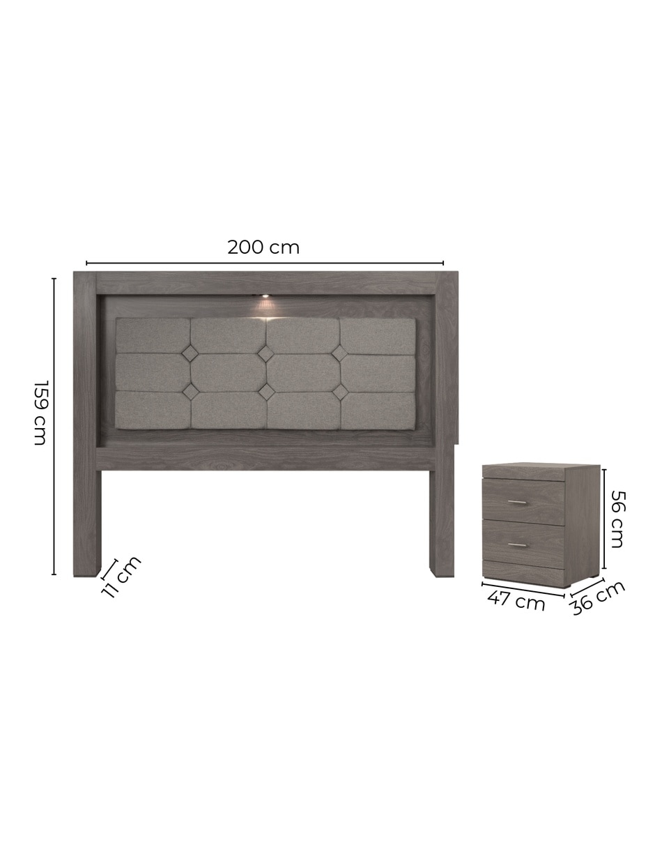 Set recámara Sochic Kira de madera pino