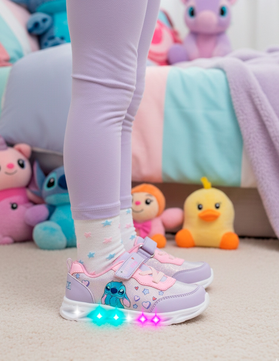 Tenis Tropicana para niña Fun Lights Stitch