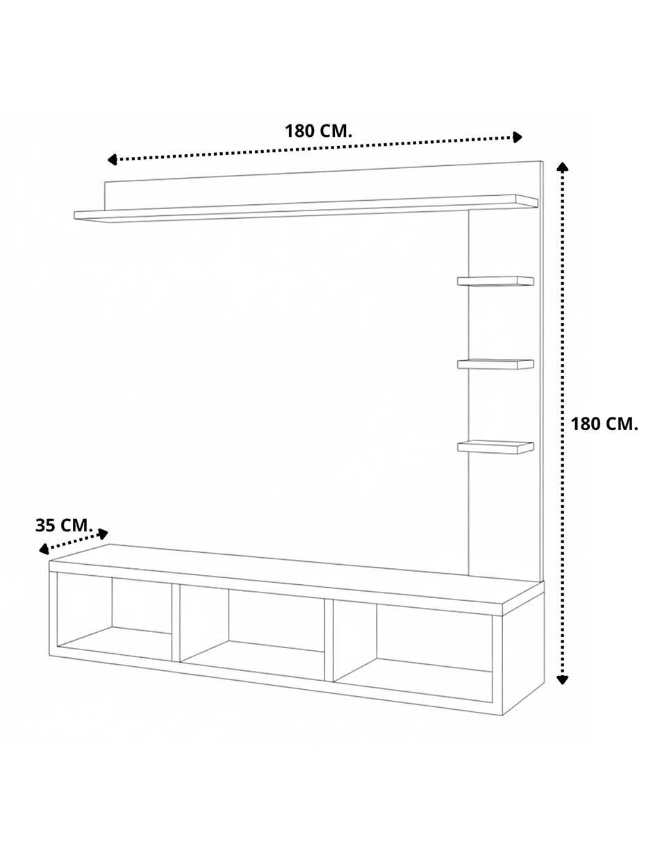 Mueble flotante para TV armable Muebles de melamina 7