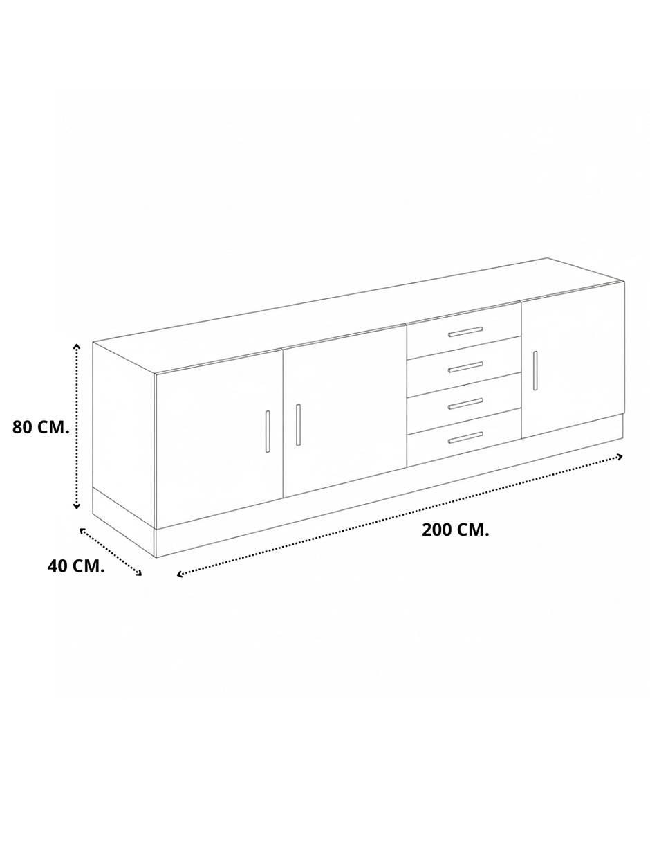 Mueble de TV armable de melamina 7