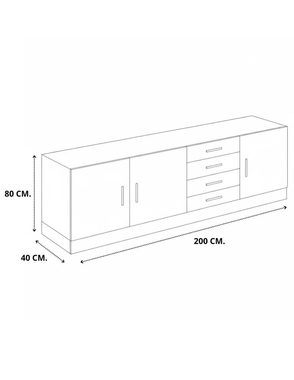 Mueble de TV armable de melamina 8