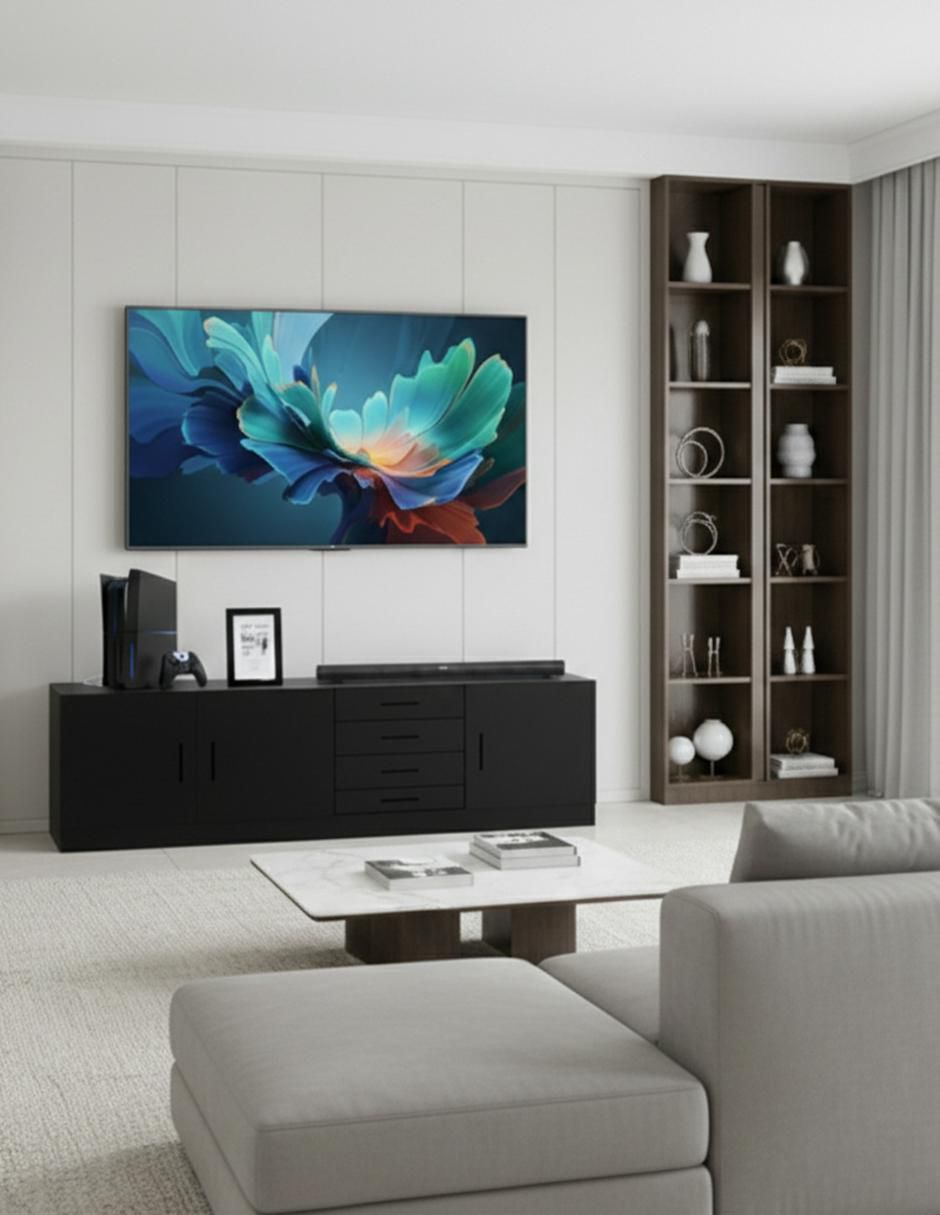 Mueble de TV armable de melamina 5