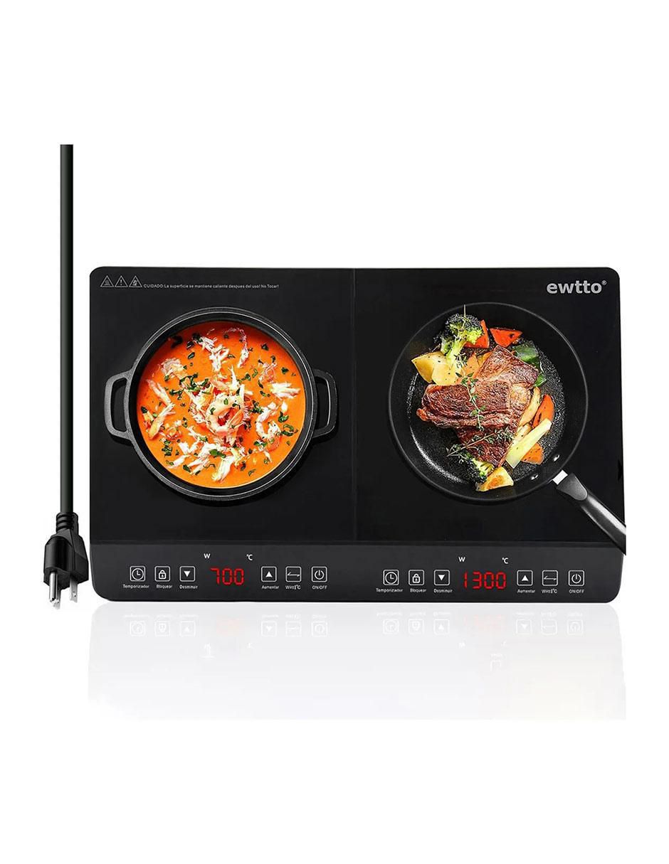 Parrilla de inducción Ewtto ET-H8008 de Acero inoxidable y vidrio