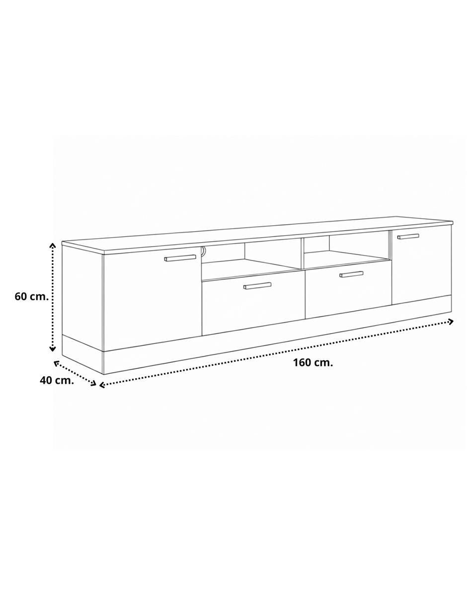 Mueble de TV armable de melamina 6