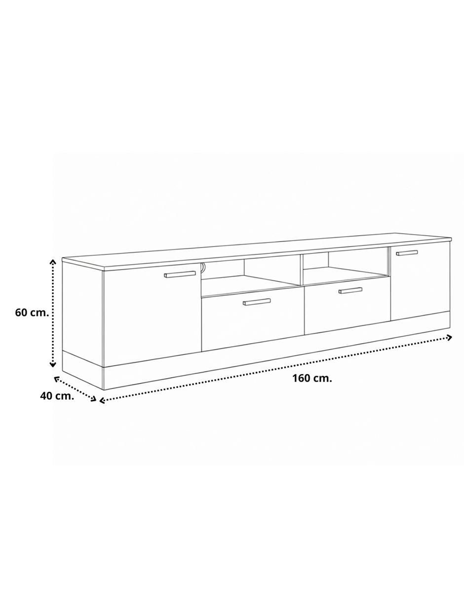 Mueble de TV armable de melamina 7
